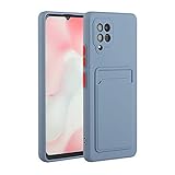 Nadoli Silicone Hülle für Samsung Galaxy A42 5G,Ultra Dünne Stoßfeste Kratzfest Wallet Weich TPU Schutzhülle Handyhü