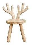 NICITA Kinderstuhl Holz - Hocker mit Rückenlehne - Tritt - kinderfreundliches Design, REH, Elch, Kuh, Hase, Schaf, Hasenohren, (Elch)
