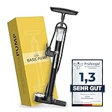 DANSI Fahrradpumpe I Standluftpumpe passend für alle gängigen Ventile inklusive Manometer & Adaptern I luftpumpe Fahrrad, luftpumpe (Basic)