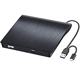 BEVA Externes CD DVD Laufwerk USB 3.0 Type-C, CD DVD Brenner Portable, Optical Drive DVD, Rewriter Reader DVD/CD-RW Plug and Play für Laptop Desktop Windows 7/8/10/11 Linux Vista Mac OS MacBook iM