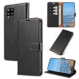 KKEIKO Hülle Kompatibel mit Samsung A42 5G, Magnet Klappbar Handyhülle mit Kartenfach, PU Leder Stoßfest Schutzhülle für Samsung Galaxy A42 5G, Schw