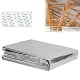YRHome Isolierfolie Dämmfolie Heizkörper reflexionsfolie Isolierfolie heizung Haus Thermofolie Fenster für Kälteschutz Isolierungsfolie Wärmedämmung für Camping Pool Auto (0.6x10m - 6㎡)
