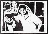 moreno-mata Echtes Handgemachtes Graffiti Two and a Half... TV Serien Aesthetic Poster & Kunstdrucke Charlie Sheen Plakat Handmade Deko Wandbild Wanddeko Geschenke für Männer und F